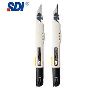 Couteau Utilitaire Anti-Tremblement Sdi,Coupe-Boîte En Acier Noir,Coupe-Boîte,Verrouillage Automatique,Artisanat Professionnel,Ouvre-Bricolage,Angle Résistant À 30,Pointu,9mm - Type 2pcs White Knife#A