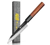 Couteau utilitaire de cuisine FINDKING Dynasty Series, Couteau d'office japonais multi-usages, Lame en acier à haute teneur en carbone 9Cr18MoV, Petit, pour les fruits et légumes, 5 pouces/12 CM