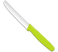 Hendi Couteau utilitaire – lame dentelée, inox, manche en polypropylène vert, 211x20x10 mm