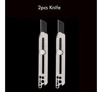 Couteau Utilitaire Multifonction En Acier Inoxydable,Coupe-Boîte Professionnel,Règle Opaque,Ouvre-Bouteille,Vis,Outils À Main De Bricolage,10 En 1 - Type 2pcs Knife
