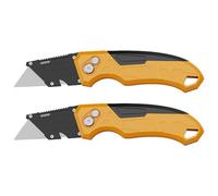 Couteau Utilitaire Pliant avec Encoche for Dénuder Les Fils, Cutter Pliable avec Bouton de Verrouillage, Clip Ceinture en Métal, Changement de Lame Rapide Par Verrouillage(*2)