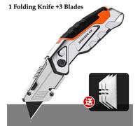Couteau Utilitaire Pliant Rétractable Plus Vert,Coupe-Boîte En Alliage De Zinc Métallique,Lame À Changement Rapide,Couteau De Rasoir En Carton - Type 1pcs Folding Knife