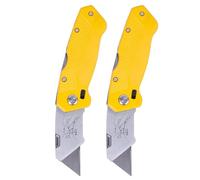 Couteau Utilitaire Pliant Robuste, Cutter Pliant Portable, Changement Rapide avec 10 Lames de Rechange(*2)