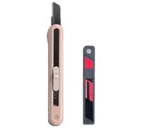 Couteau Utilitaire Rétractable, Cutter de Sécurité for Emballage Cadeau, Design Durable et Mignon - Parfait for La Maison, Le Bureau et Les Loisirs Créatifs(Pink)