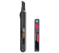 Couteau Utilitaire Rétractable, Cutter de Sécurité for Emballage Cadeau, Design Durable et Mignon - Parfait for La Maison, Le Bureau et Les Loisirs Créatifs(Gray)