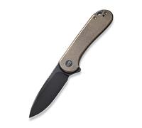 Couteau WE Elementum Manche en Titane Bronze Lame CPM 20CV Noir Lavé à la Pierre WE18062X-4