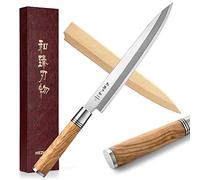 Couteau Yanagiba HEZHEN 240 mm - Manche bois d'olivier