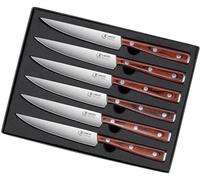 Couteaux à steak manche bois Fin Straight Edge Set of 6