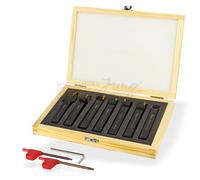 Couteaux à tourner en métal 12x12 mm, set de 7 pièces