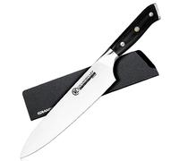 Couteaux de Cuisine Full Tang, Grandsharp German Acier Inoxydable Couteaux de Cuisine Professionnelle, 8 Pouces Couteau Professionnel et Universel, Couteau de Chef avec Pakka Manche en Bois