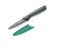 Tefal Fresh Kitchen Couteau éplucheur 9 cm, Lame en acier inoxydable avec titane de haute qualité, Revêtement antiadhésif, Zone confort, Etui de protection de lame K1220604