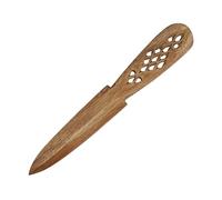 Couteaux en bois Mythrojan, Athame Wiccan Couteau en bois fait à la main Pagan Witch Wizard Wicca pour païen, Wiccan, pratiques cérémonielles Couteau en bois Vinatge médiéval - Marron