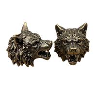 Couteaux Lanière Perles Pendentifs Laiton Tête de Loup Paracordes Perles Couteaux Lanière Bracelets Porte-clés Perles Cutter Paracords