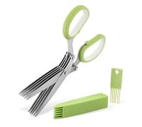 Couteaux multifonctionnels à 5 couches en acier inoxydable Coupes de cuisine Coupe de cuisine Scallion Herbe Laver épices Cook Coup Cup Shredders Slicers(Only Small 5-layer)