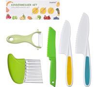 Couteaux pour enfants Ensemble de 5 couteaux de cuisine sécurisés pour enfants pour couper et cuisiner des fruits ou des légumes, Convient comme cadeau d'anniversaire ou de Noël