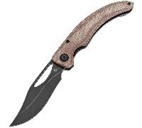Couteaux Tenable Gideon Brown Micarta Blackwash Nitro V T1119A2