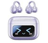 ¿¿couteurs intra-auriculaires M100, casque Bluetooth 5.4 sans fil avec ¿¿cran tactile LED (violet)