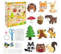Couture Enfant, Kit Couture Enfant, Kits de Couture en Feutre de Animal, Ensemble d'artisanat et de Couture pour Cadeau de Bricolage, Adapté aux Débutants, à partir de 6 ans