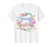 Couture Floral Fleurs Machine À Coudre Couturière Coudre T-Shirt