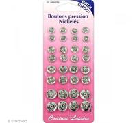 Couture Loisirs - Pressions Boutons À Coudre Métal Argenté Ass. 9 À 15 Mm