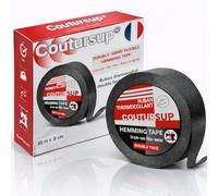 Coutursup Marque Française | Ruban thermocollant double face noir pour ourlet | sans couture | largeur 2/2,5/3 cm | Pose Rapide Au Fer | Ourlets Pantalons, rideaux (3 cm × 30 m)