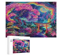 couurs néon Arbres Puzz 300 Pièces Chalnge 3DJeu D'Intelligence Éducatif pour Famil Relaxation Artistique Qualité Supérieure Décoration 300 PCS