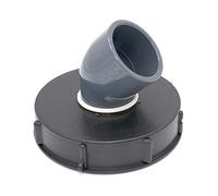 Couvercle 15cm avec coude PVC 45° pour cuve IBC 1000 litres - 2'' x 63mm