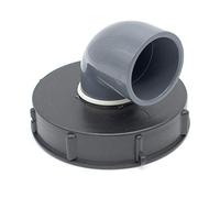 Couvercle 15cm avec coude PVC 90° pour cuve IBC 1000 litres - 2'' x 63mm