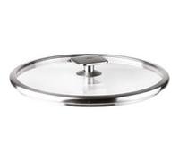 Lacor Couvercle Verre Ø24 cm 56924 – Combi, Bord acier inoxydable, Soupape, Système Click & Lock
