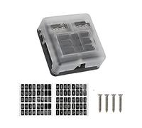 Couvercle 6 voies 12 voies lame fusible bloc 12V 32V fusible support de la boîte M5 goujon avec voyant LED for Auto voiture Marine Câblage de protection (Color : 6 Ways No Fuse)