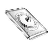 Couvercle à Badigeonner Rectangulaire Couvercle à Vapeur Couvercle De Chafing Dish Clair Grand Couvercle à Badigeonner Plateau En Métal Assiette De Poisson Grillé Avec Couverture
