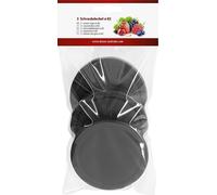 Couvercle à bord haut Ø82mm noir mat 3 pièces dans un sachet