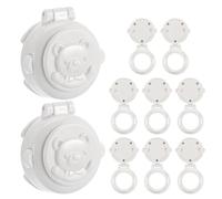 Couvercle à Bouton-poussoir de Sécurité Garçon et Filles Blanc 10 Pièces | Protection des Boutons du Panneau de Commande, Verrouillage pour Interrupteur Voiture et Lave-linge, Pose Facile