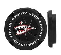 Couvercle à bouton-poussoir pour le couvercle du bouton de démarrage, bouton marche/arrêt, décoration intérieure rotative requin pour joystick FOB clé de direction pare-chocs