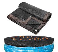 Couvercle à feuilles de piscine ronde - Matériau en maille lourde, bouclier extra dense | Grands filet de piscine hors sol avec caractéristique de texture mince, attraper les débris de feuilles