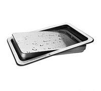 Couvercle à rabat en acier inoxydable pour seau à céréales - Balançoire intégrée - Couvercle à bascule - Couvercle pour les déchets de cuisine - Plaque de travail B