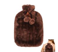 Couvercle à sac d'eau chaude | Couverture en fausse fourrure pour 2 litres (2000 ml),Le chiffon pour bouteille d'eau chaude aide à les douleurs musculaires, les crampes menstruelles 6 à 8
