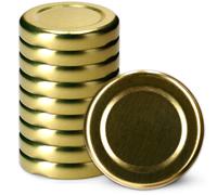 KADAX Lot de 100 couvercles Twist-Off Ø43 mm - Couvercles de rechange en métal pour bocaux 40ml & mini bocaux - Fermeture hermétique pour confitures, miel & épices