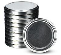 Couvercle à vis Kadax FI82 mm, ensemble de couvertures à torsion en métal, couvercle de remplacement pour pots Mason, couvercle avec 6 dents de colonne montante pour les pots de lutin et de maçon