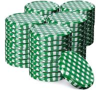 Couvercle à vis Kadax FI82 mm, ensemble de couvertures à tour de torsion en métal, couvercle de remplacement pour pots Mason, couvercle avec 6 dents de colonne montante pour les pots de lutin