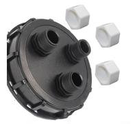 Couvercle adaptateur de réservoir IBC DN150 163 mm, couvercle ventilé avec connecteur de sortie mâle en plastique de 2,5 cm pour le stockage de l'eau, couvercle de réservoir de pluie, réservoir de