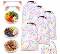 Couvercle Alimentaire Jetable,Film Alimentaire Reutilisable,Couvercle Plastique Extensible,RéUtilisables, HäLt Staub Fern,Pour Conservation Fruits Et LéGumes (colorful, 500pcs)