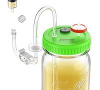 Couvercle amélioré pour culture liquide avec tuyau pour extraction de médias Bocal standard Mason pour mycologie pour la culture de champignons (1 pièce)