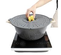 Couvercle anti-éclaboussures - Couvercle de graisse pliable en silicone - Protection anti-éclaboussures pour la cuisine de la maison Restaurant Camping Friteuse Poêle Casserole