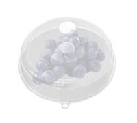 Couvercle anti-éclaboussures de four - Couvercle transparent de 25 cm avec trous d'aération - Couvercle résistant à la chaleur avec prise en main facile - Pour bols, cuisine, réchauffage