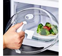 Couvercle anti-éclaboussures pour micro-ondes à haute température (<200 degrés) avec poignée facile à saisir, avec plateau