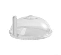 Couvercle anti-éclaboussures pour micro-ondes avec plateau et grille d'aération réglable pour chauffer les aliments Couvercle dôme en plastique blanc avec base anti-goutte pour éviter les dégâts dans