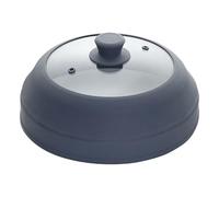 Couvercle anti-éclaboussures pour micro-ondes couvercle pliable en silicone de 23 x 7, 6 cm avec poignée confortable protection anti-éclaboussures sans BPA pour aliments casseroles assiettes
