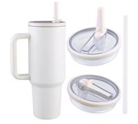 Couvercle Anti-Fuite De 40 Oz Pour La Tasse Stanley,Pour Le Remplacement Anti-Fuite Du Couvercle Stanley,Gobelet RéUtilisable Pour Couvercles De Tasse (2 pièces Blanc cassé)