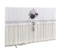 Couvercle anti-poussière for téléviseur, pas besoin de retirer le couvercle du lors la mise en marche tissu protection domestique for(Color02,95 x Height 65cm)